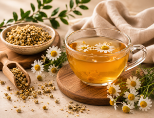 Infusión casera con Manzanilla Deshidratada